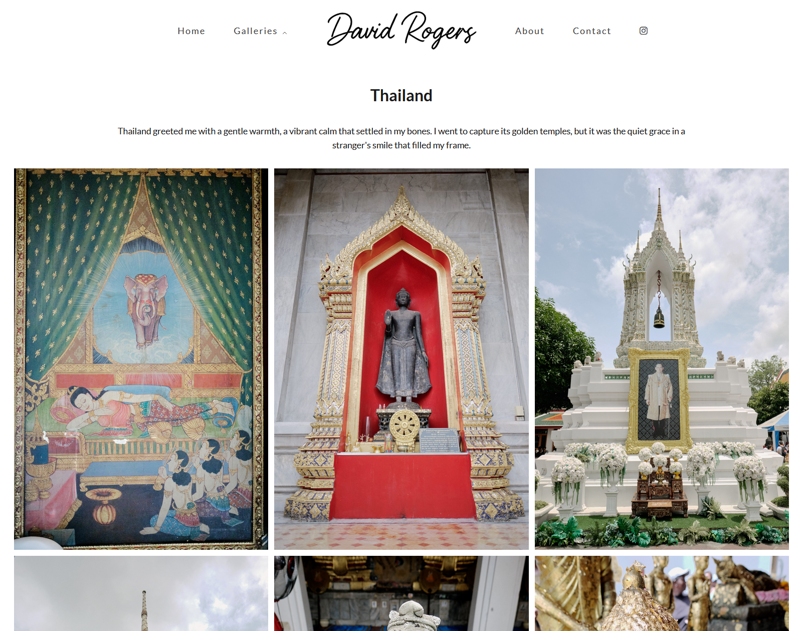 PhotoPort portfolio website preview with galleries and a photographer contact page
